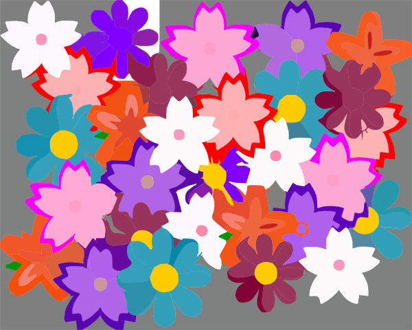 Flower Collage Clip Art at Clker.com - vector clip art online, royalty