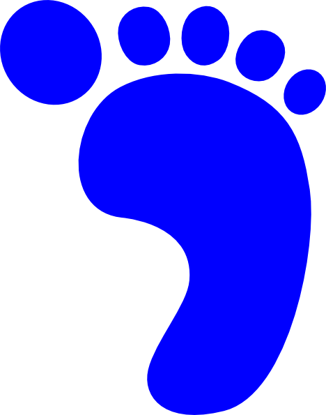 Right Foot Blue Clip Art at Clker.com - vector clip art online, royalty  free & public domain