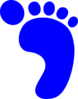 Right Foot Blue Clip Art