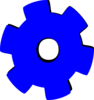 Blue Gear Clip Art