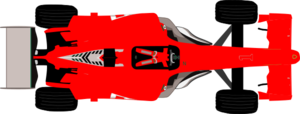 Red Formula One Racer Clip Art