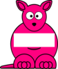 Pink Sightword Kangaroo Clip Art