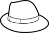 Fedora Outline Clip Art