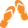 Orange Flip Flops Clip Art