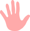 Pink Handprint Clip Art