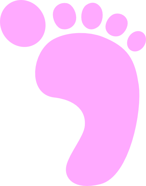 free baby girl footprint clipart - photo #5