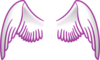 Purple-2 Stroked Wings Clip Art