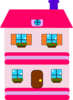 Pink Doll House Clip Art