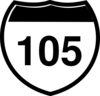 Interstate Sign I 105 Clip Art