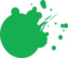 Green Dot Splat Clip Art