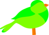 Green Bird Easy Clip Art