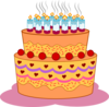 Layered Birthday Cake Clip Art
