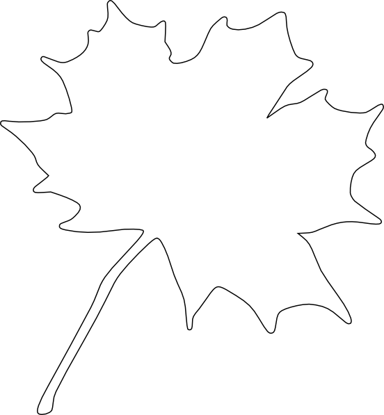 clipart leaf black and white - photo #3