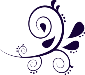 Paisley Curves Purple Clip Art