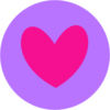 Heart In Circle Purple Clip Art