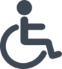 Wheelchair Icon Gray Clip Art