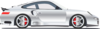 White Porsche  Clip Art