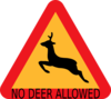 No Deer Allowed Sign Clip Art