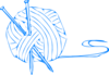 Yarn Ball Blue Clip Art