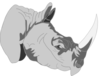 Silver Rhino Clip Art
