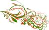 Orange Green Big Swirl Clip Art