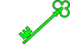 Green Old Key Clip Art