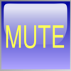 Blue Mute Button Clip Art