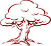 Burgundy Oak Tree Clip Art
