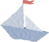 Crumpled Paper Boat Clip Art