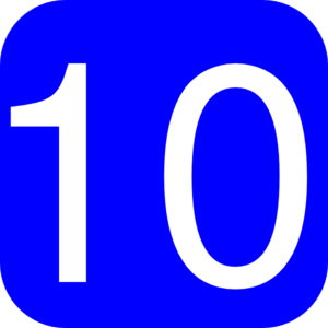 Blue, Rounded, Square With Number 10 Clip Art at Clker.com 