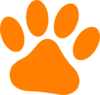 Orange Cat Paw Clip Art