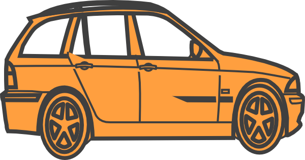 clipart orange car - photo #12