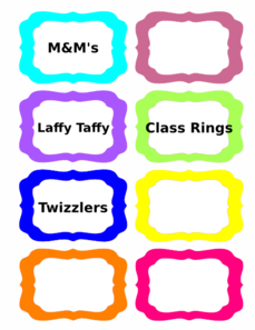 Colorful Tags Clip Art
