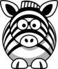 Zebra No Color Clip Art