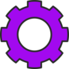 Purple Cog Clip Art