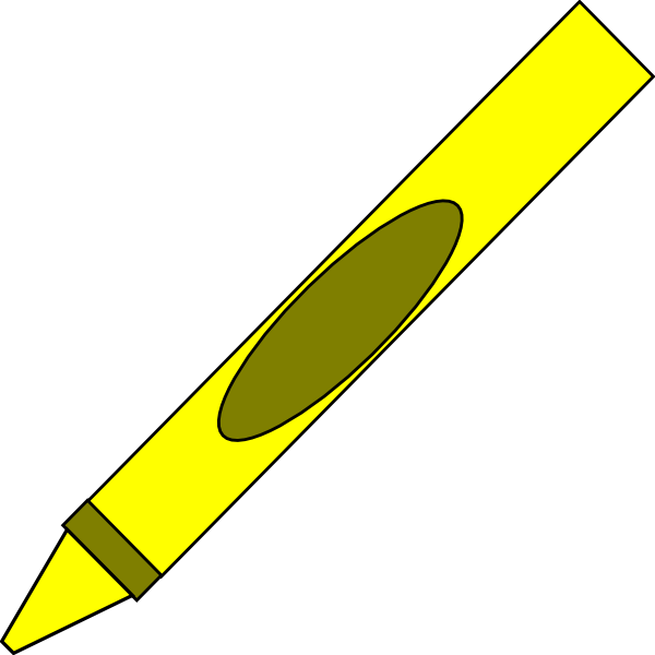 yellow crayon clipart - photo #1
