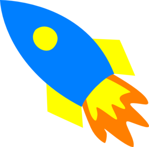 Blue Rocket Ship Clip Art