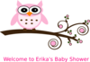 Pink Owl On Branch Clip Art