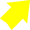 Right Up Yellow Arrow Clip Art