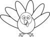 Turkey With Feathers Clip Art