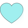 Light Blue Heart  Clip Art