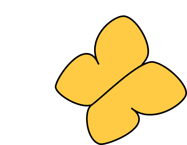 clipart yellow butterfly - photo #46