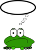 Blank Thinking Frog Clip Art