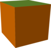Brown-green Cube Clip Art