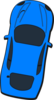 Blue Car - Top View - 80 Clip Art