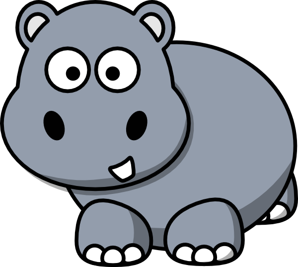 free cartoon hippo clipart - photo #2