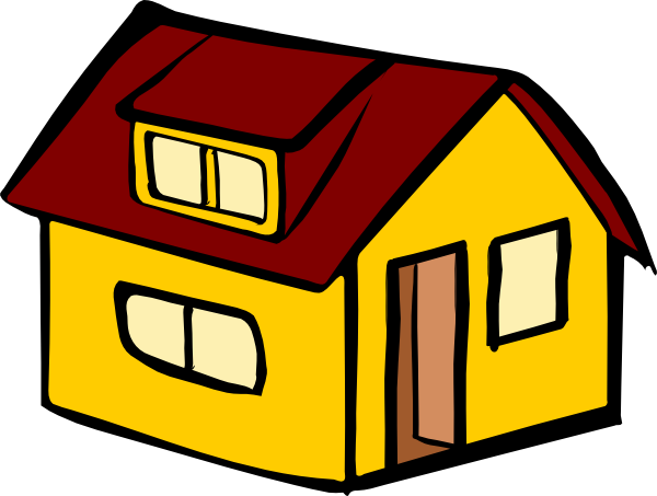 Yellow Detached House Clip Art at Clker.com - vector clip art online