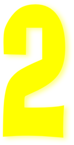 Kids Number Bright Yellow Clip Art