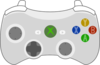 Xbox Controller Dark Buttons Clip Art