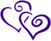 Eggplant Wedding Heart Clip Art